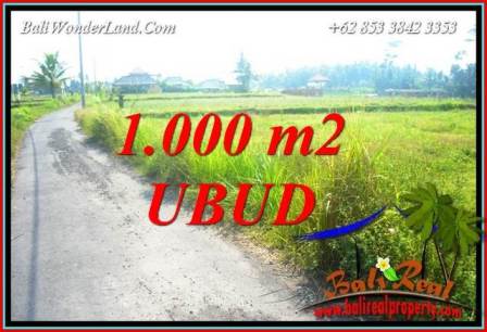 FOR sale Magnificent 1,000 m2 Land in Ubud Bali TJUB739